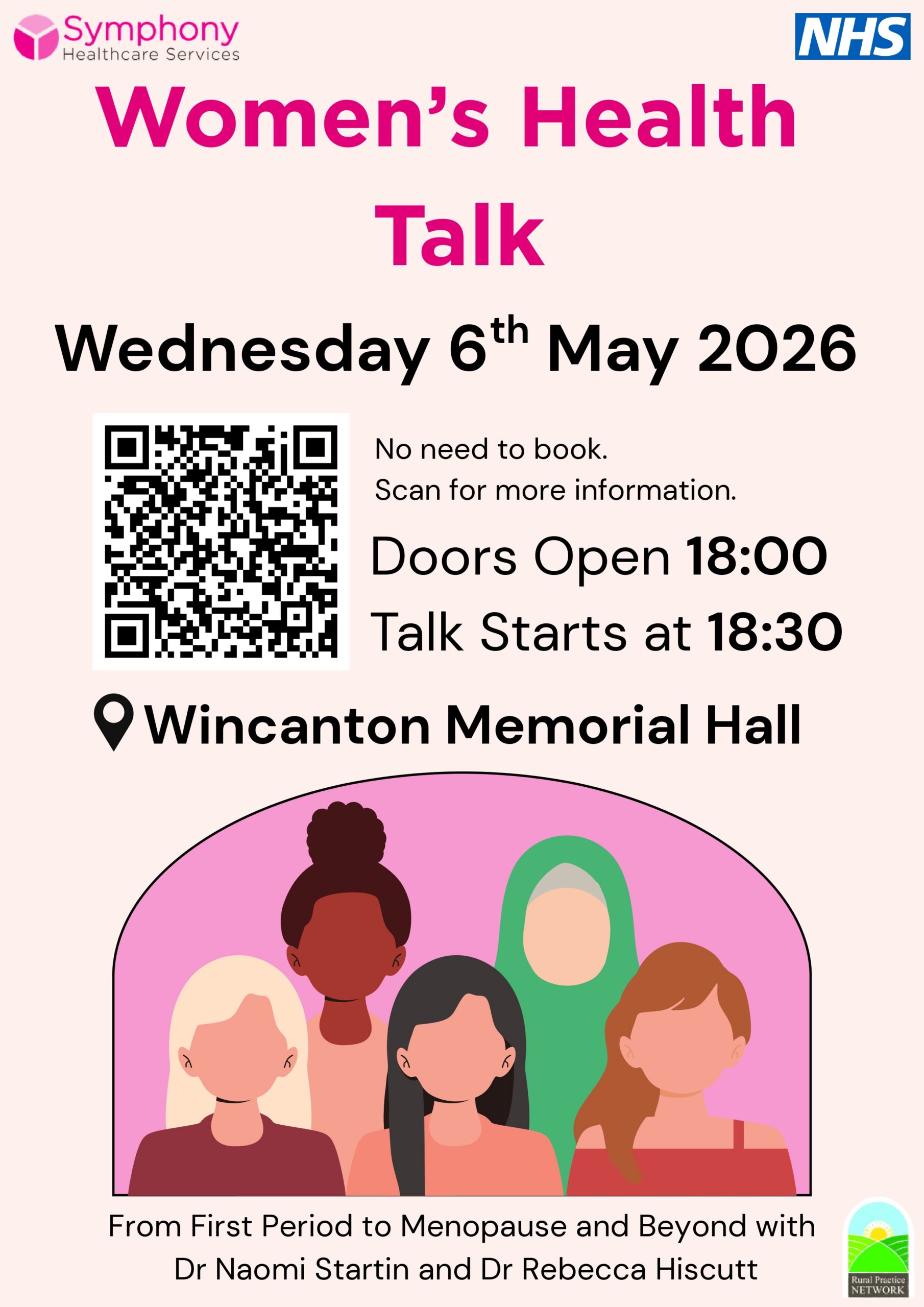 Women's Health Talk Poster with QR code